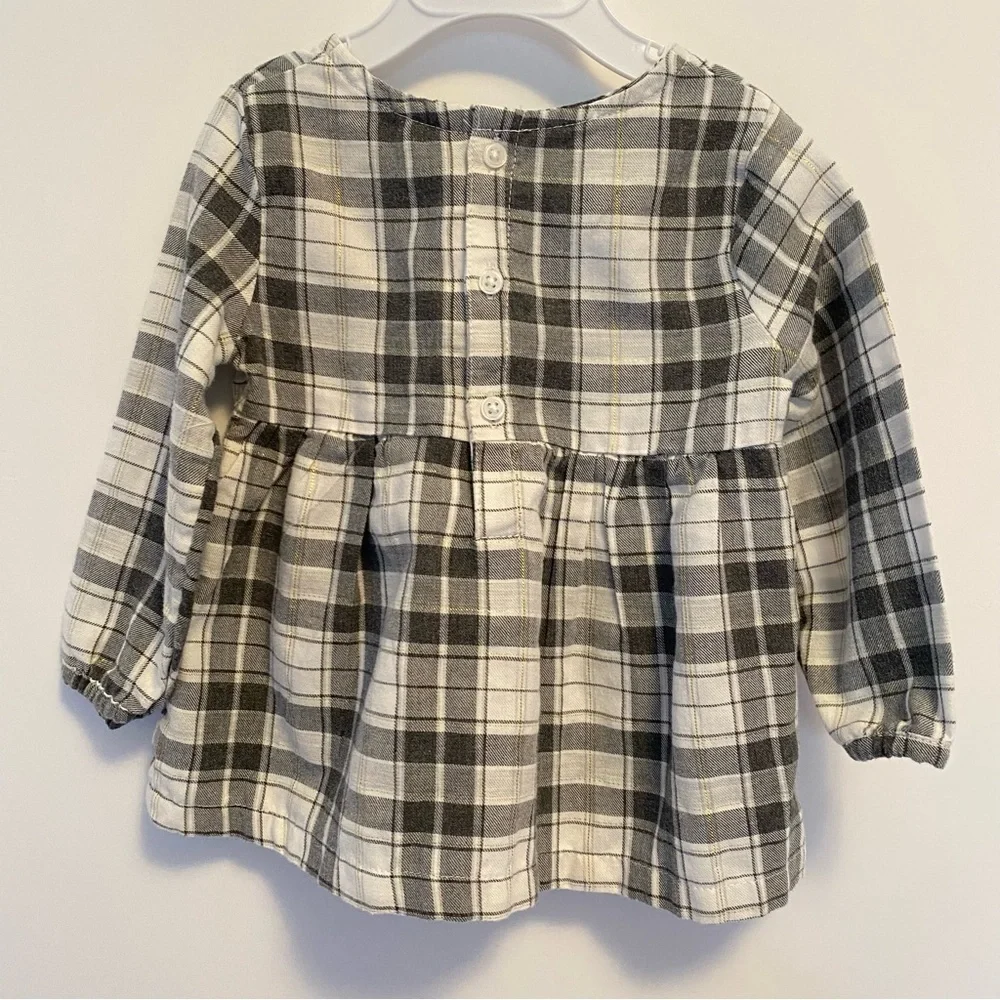 Carter's Baby Girls Leopard Print Pullover/ Flannel Blouses Tops Size 18 Months
